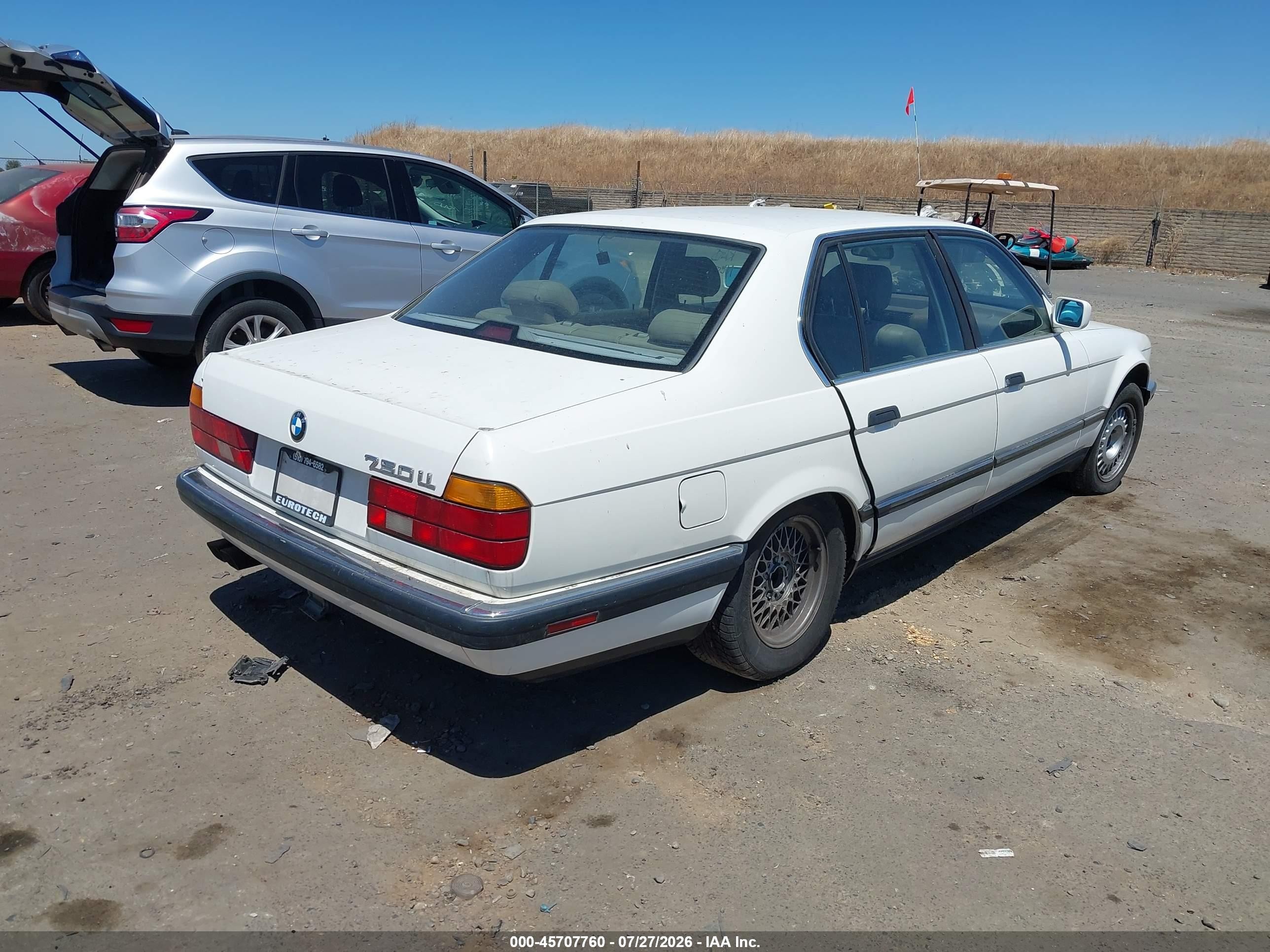1991 Bmw 750 Il Automatic White vin: WBAGC8310MDC78971