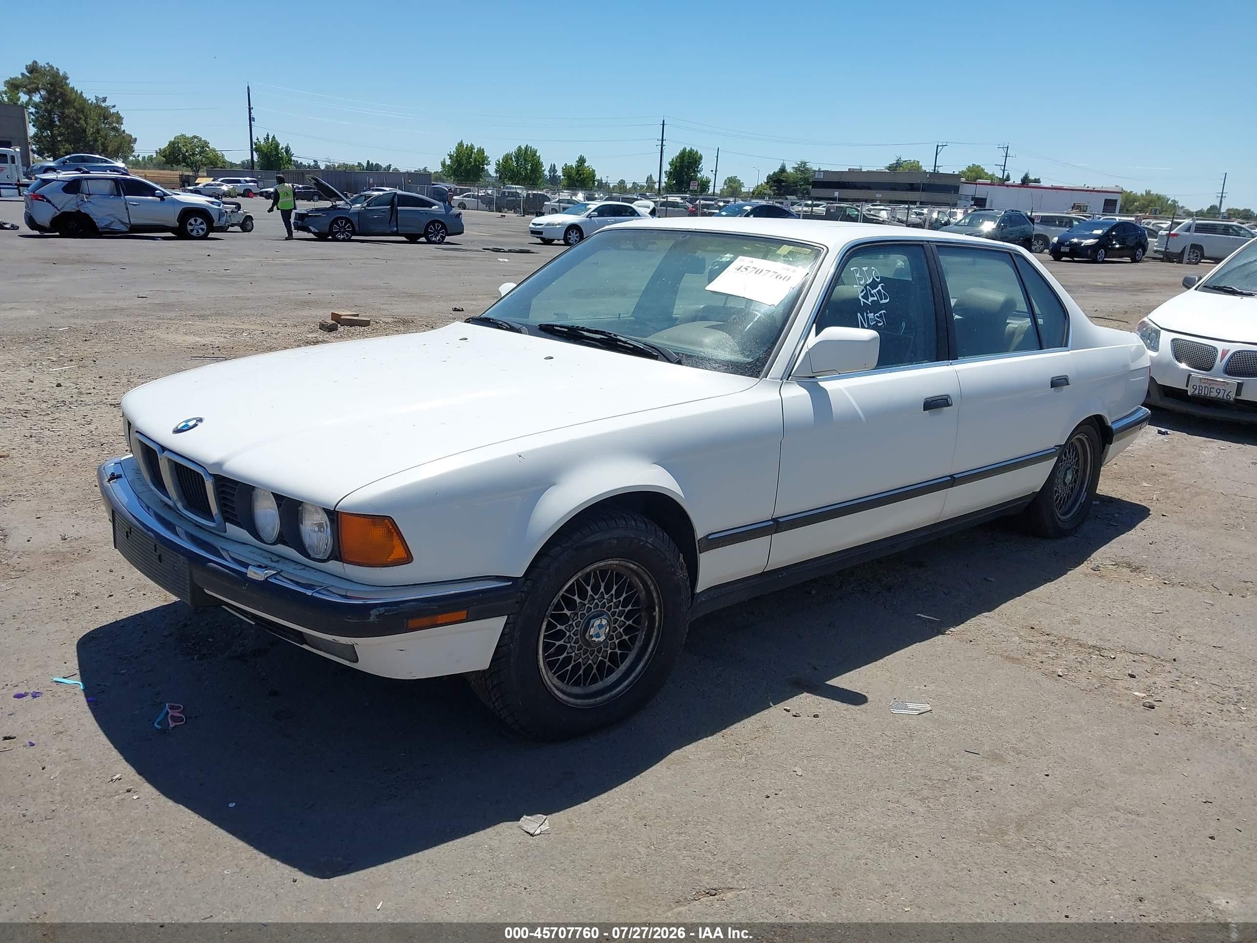 1991 Bmw 750 Il Automatic White vin: WBAGC8310MDC78971
