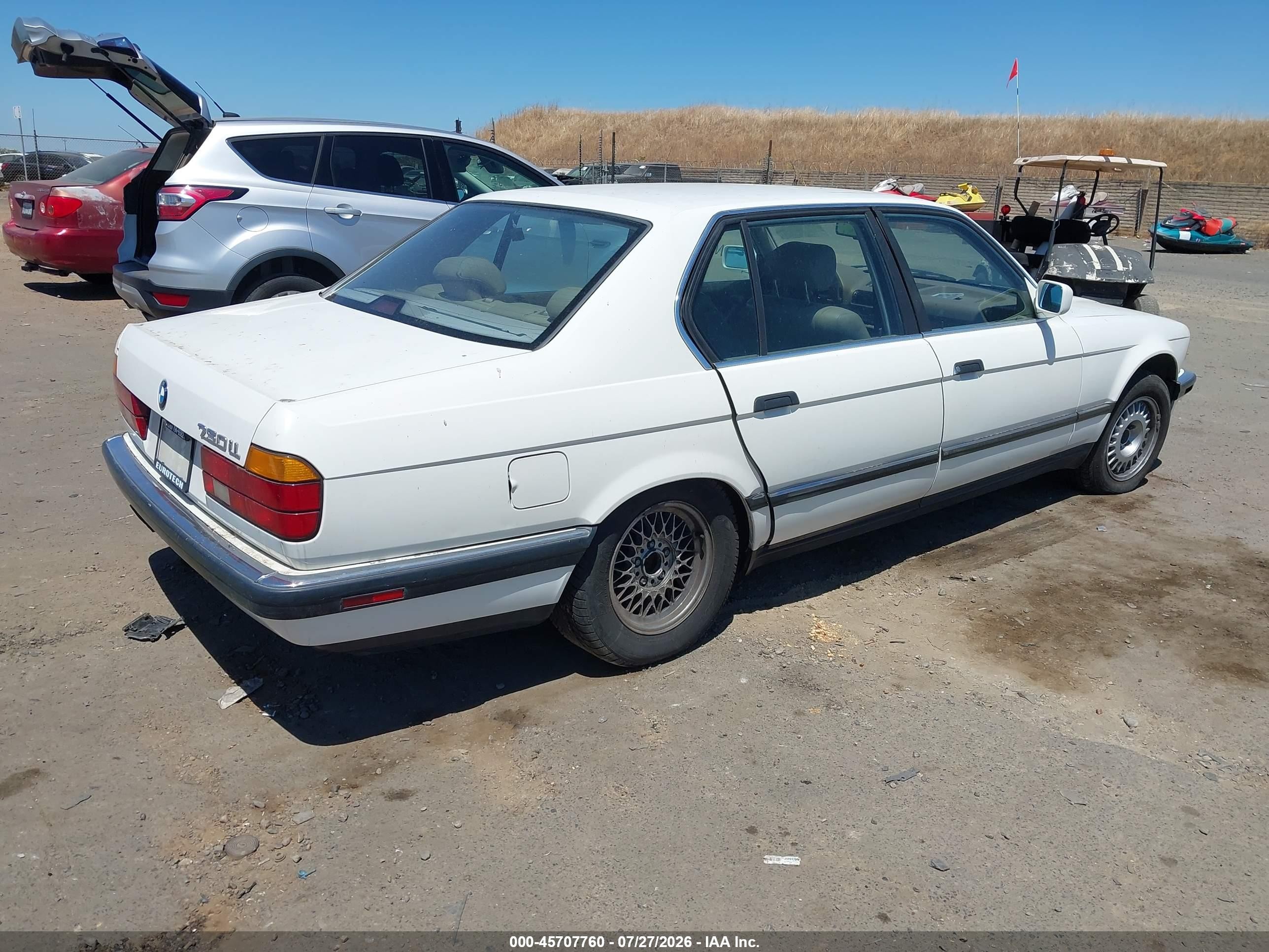 1991 Bmw 750 Il Automatic White vin: WBAGC8310MDC78971