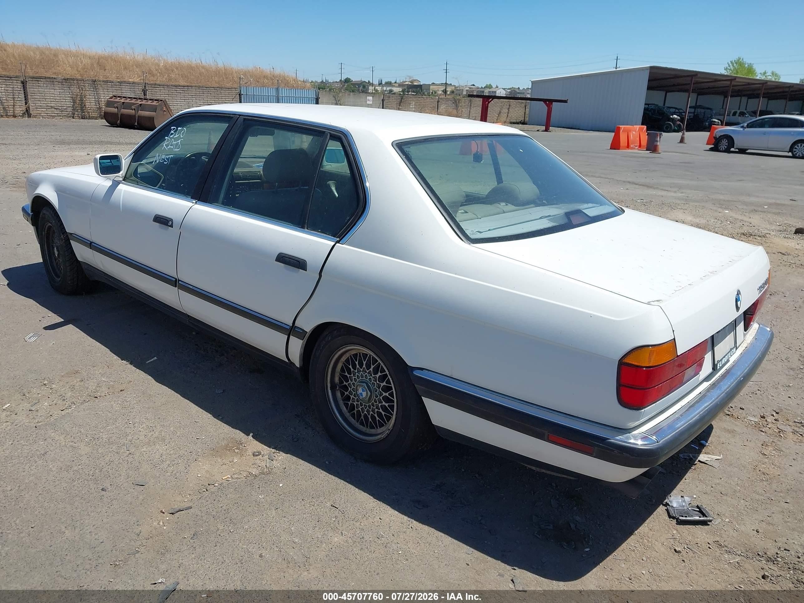 1991 Bmw 750 Il Automatic White vin: WBAGC8310MDC78971