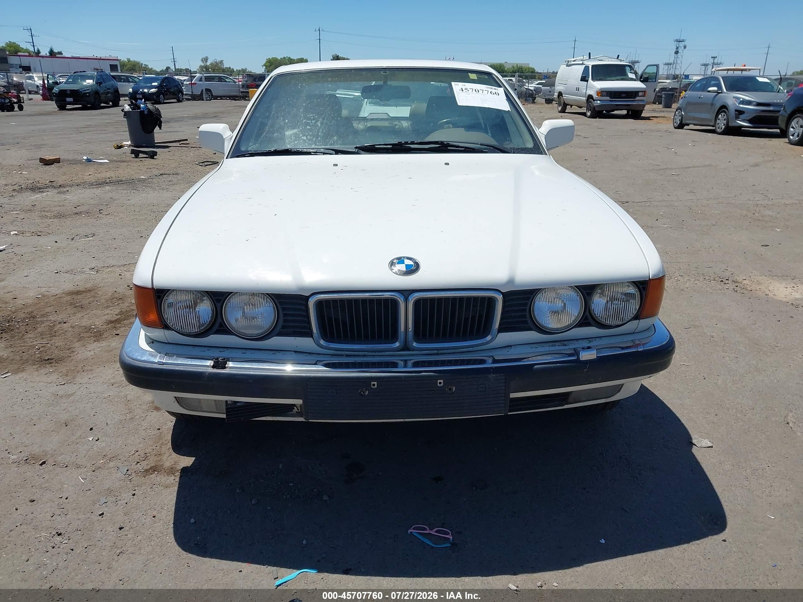 1991 Bmw 750 Il Automatic White vin: WBAGC8310MDC78971