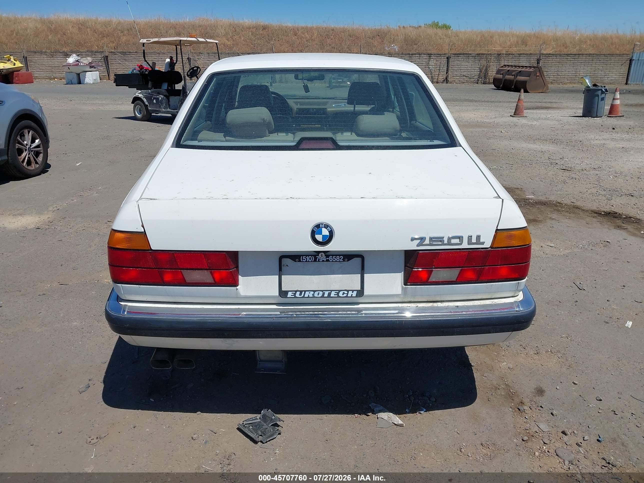 1991 Bmw 750 Il Automatic White vin: WBAGC8310MDC78971