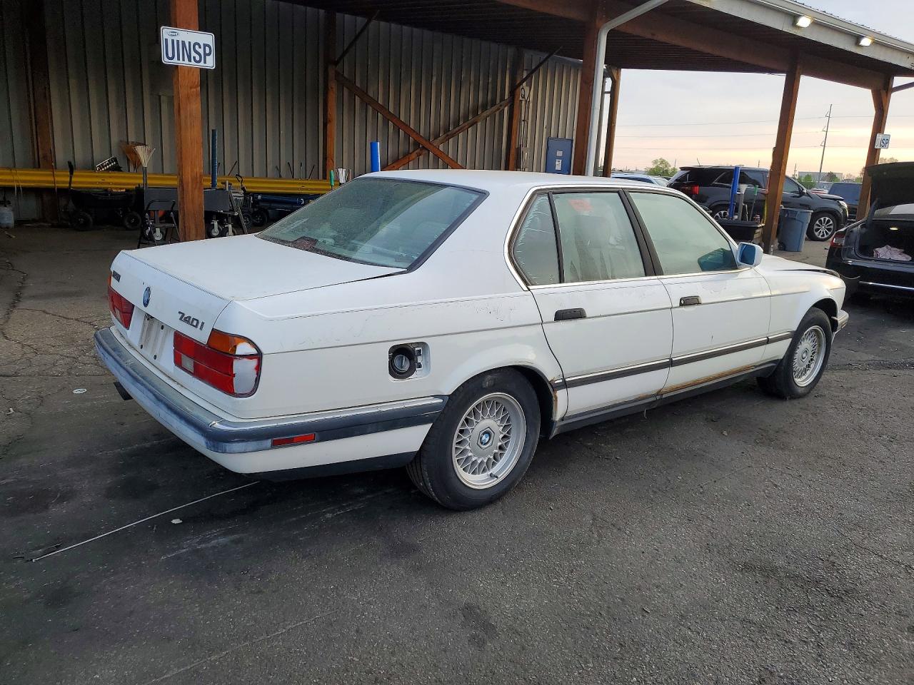 1993 Bmw 740 I Automatic White vin: WBAGD4322PDE60612