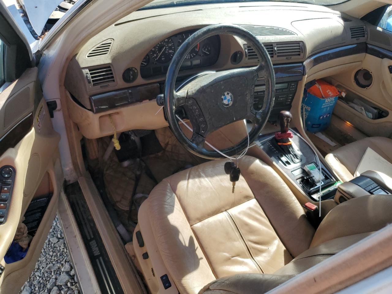1997 Bmw 740 I Automatic White vin: WBAGF8329VDL47283