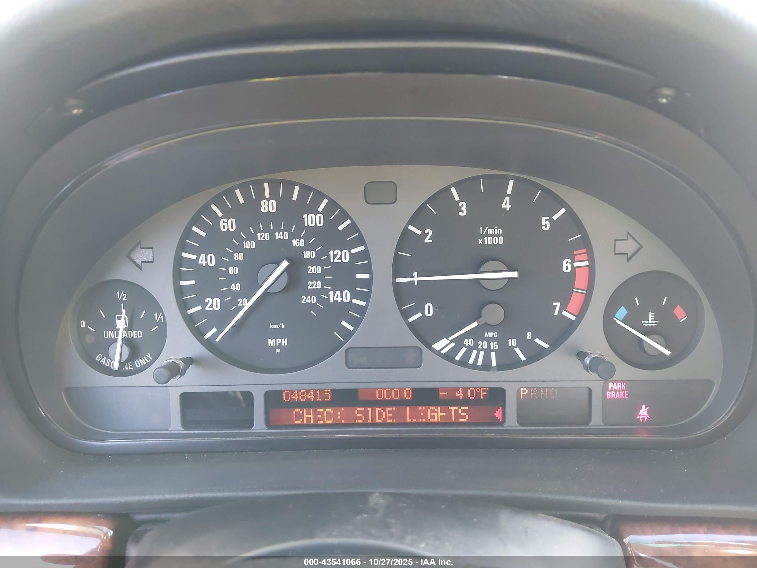 1999 Bmw 740ia   Black vin: WBAGG8333XDN73344