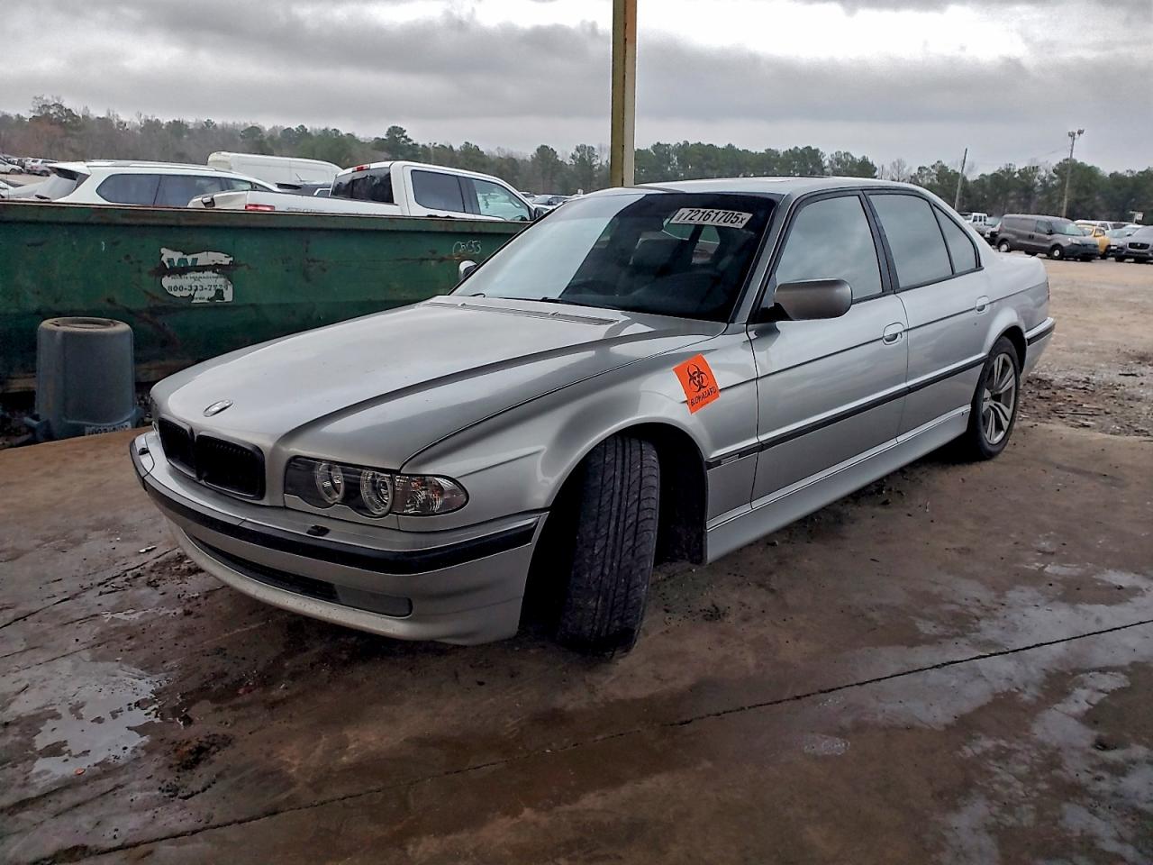 2001 Bmw 740 I Automatic Silver vin: WBAGG83411DN85816
