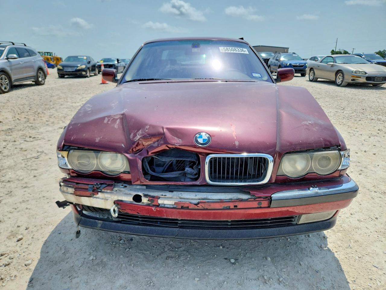 2001 Bmw 740 I Automatic Maroon vin: WBAGG83431DN84148