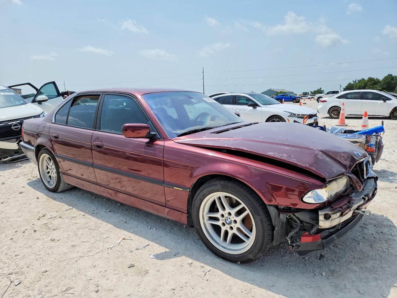 2001 Bmw 740 I Automatic Maroon vin: WBAGG83431DN84148