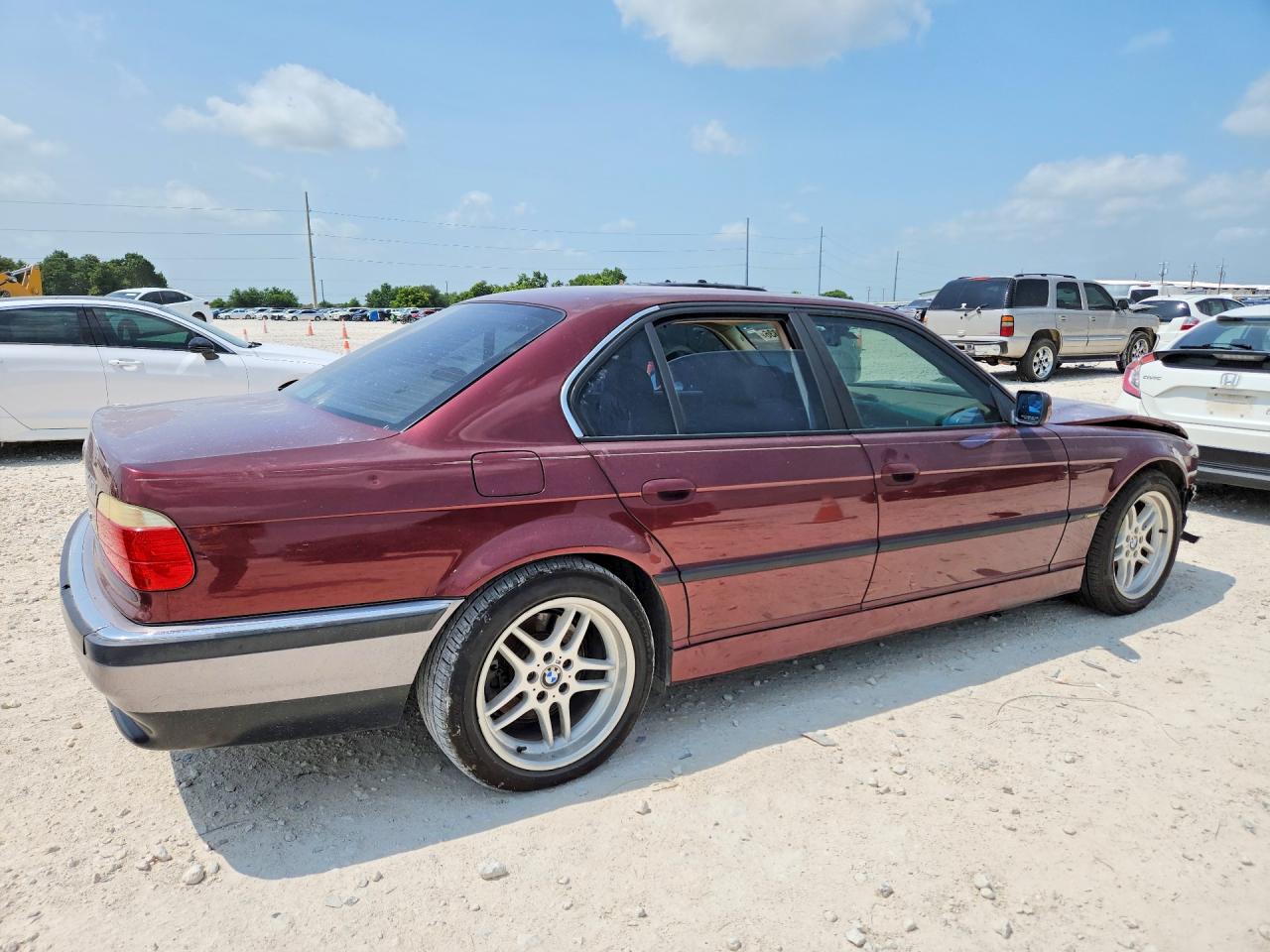 2001 Bmw 740 I Automatic Maroon vin: WBAGG83431DN84148