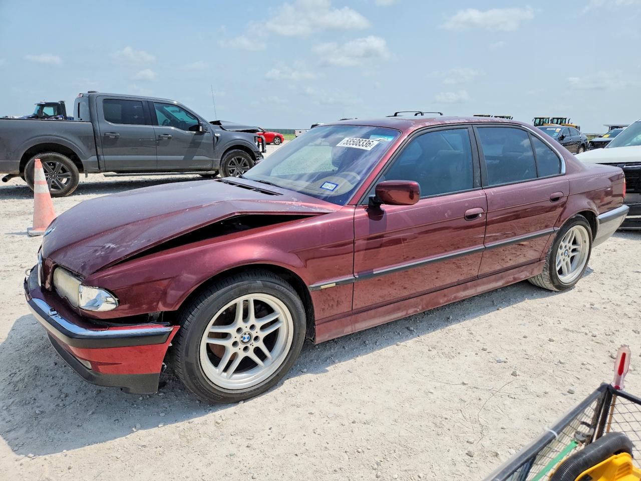 2001 Bmw 740 I Automatic Maroon vin: WBAGG83431DN84148
