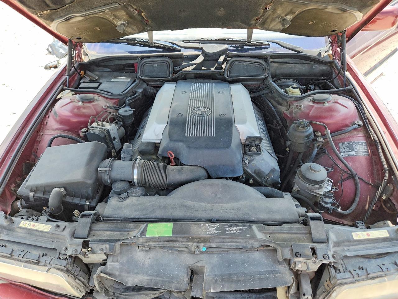 2001 Bmw 740 I Automatic Maroon vin: WBAGG83431DN84148