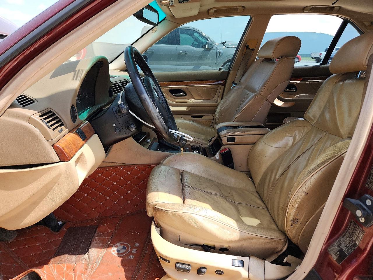 2001 Bmw 740 I Automatic Maroon vin: WBAGG83431DN84148