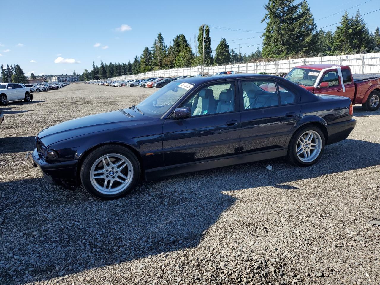 2000 Bmw 740 I Automatic Blue vin: WBAGG8343YDN77047