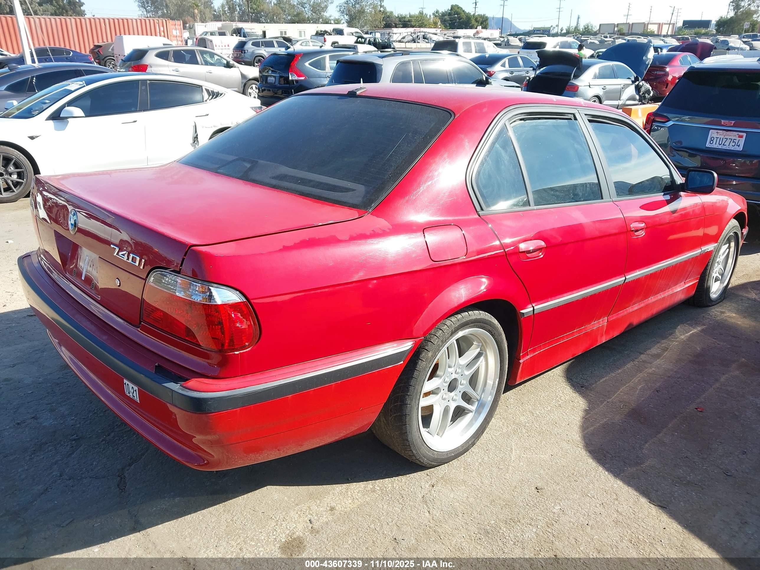 2001 Bmw 740ia   Red vin: WBAGG83451DN86175
