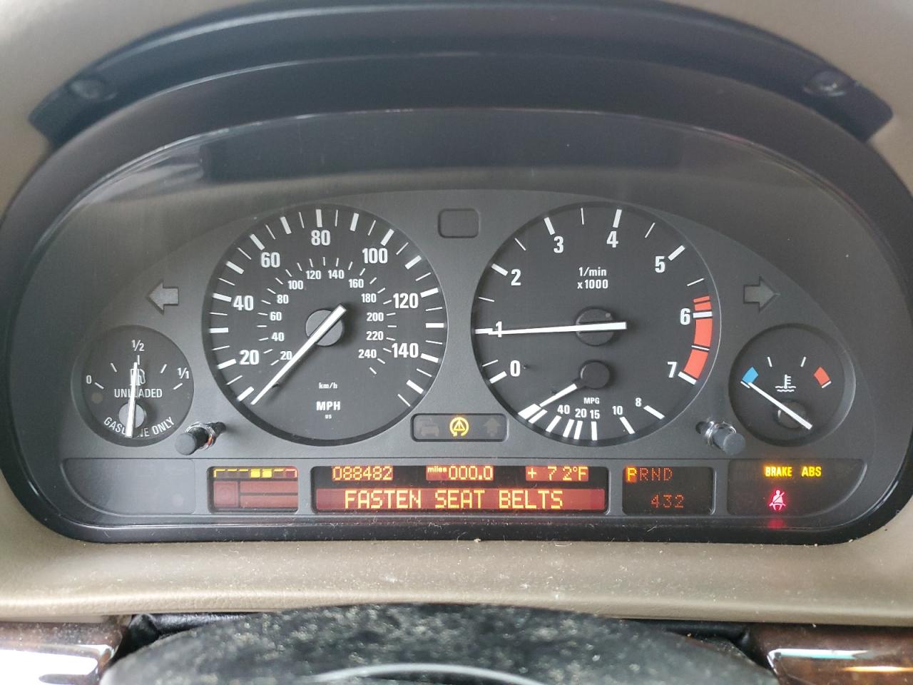 2000 Bmw 740 I Automatic Gold vin: WBAGG8345YDN76840