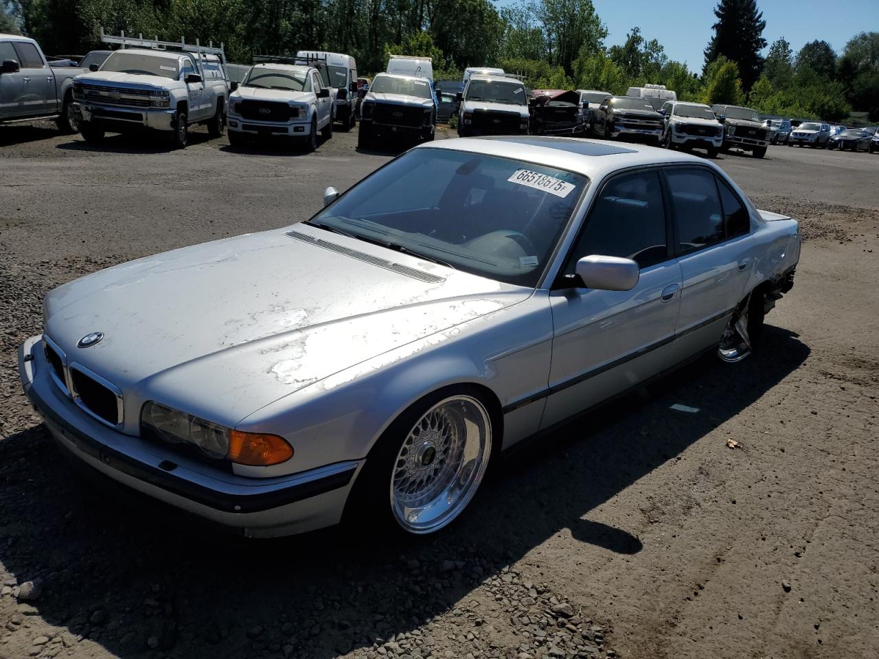 2000 Bmw 740 I Automatic Silver vin: WBAGG8347YDN76788