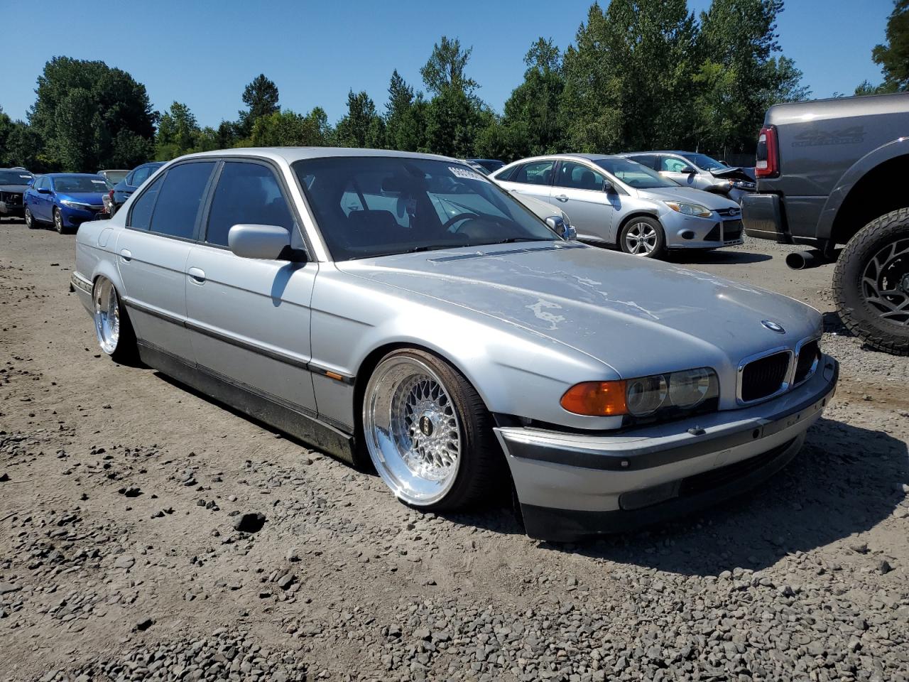 2000 Bmw 740 I Automatic Silver vin: WBAGG8347YDN76788