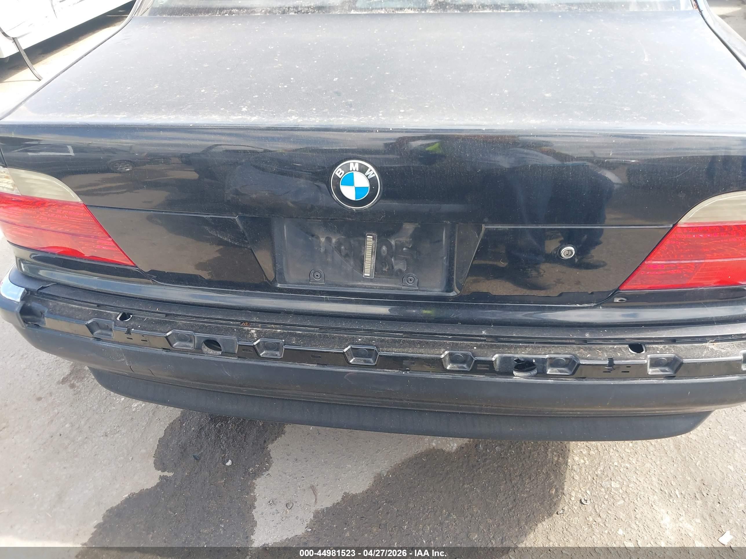 2001 Bmw 740ia   Black vin: WBAGG83491DN81383