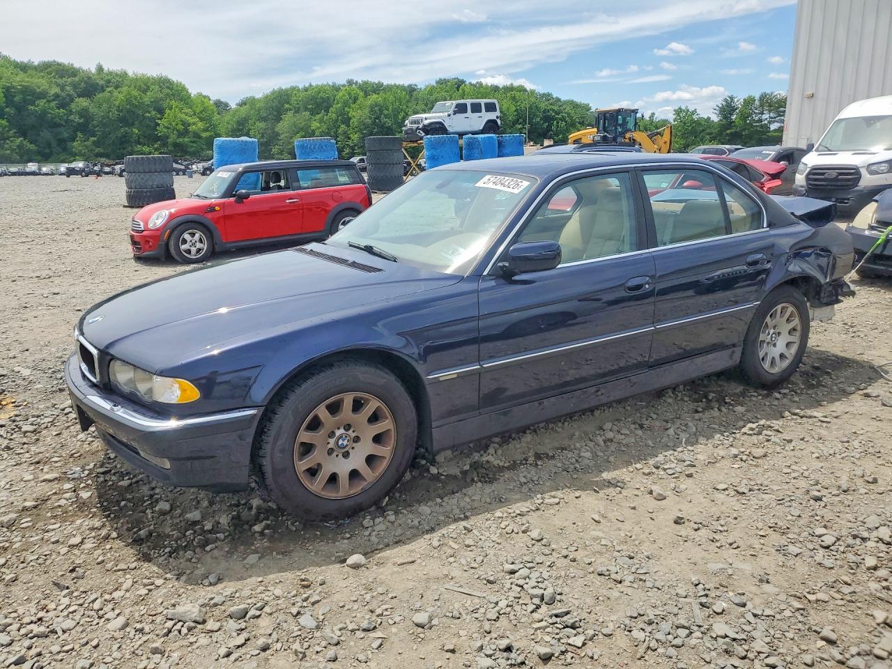 2001 Bmw 740 I Automatic Blue vin: WBAGG83491DN88849