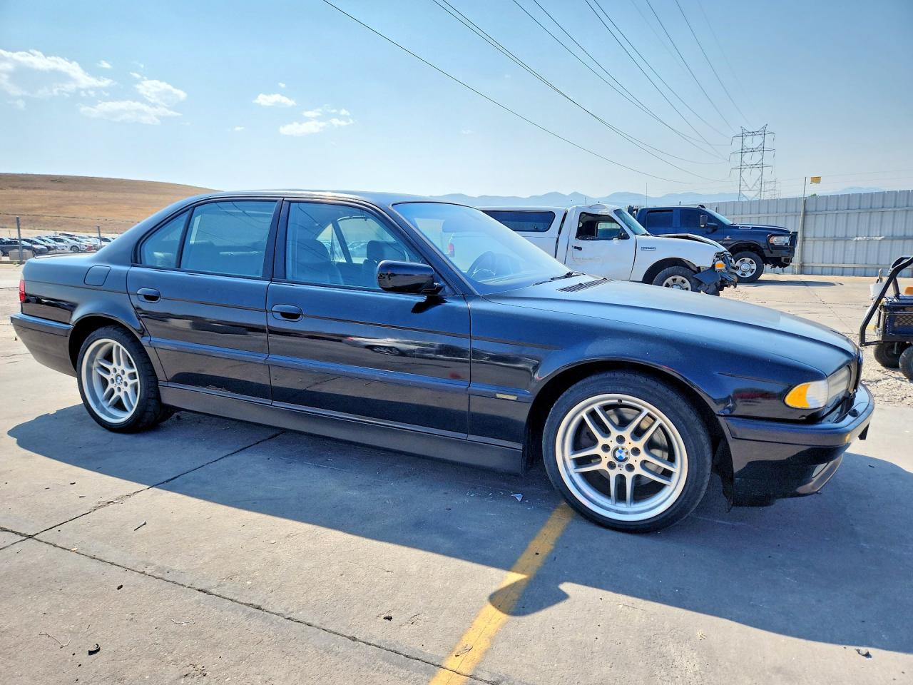 2000 Bmw 740 I Automatic Black vin: WBAGG834XYDN80415