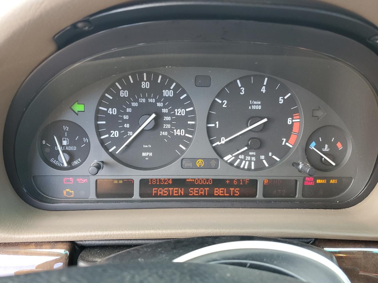 1999 Bmw 740 Il Charcoal vin: WBAGH8330XDP04310