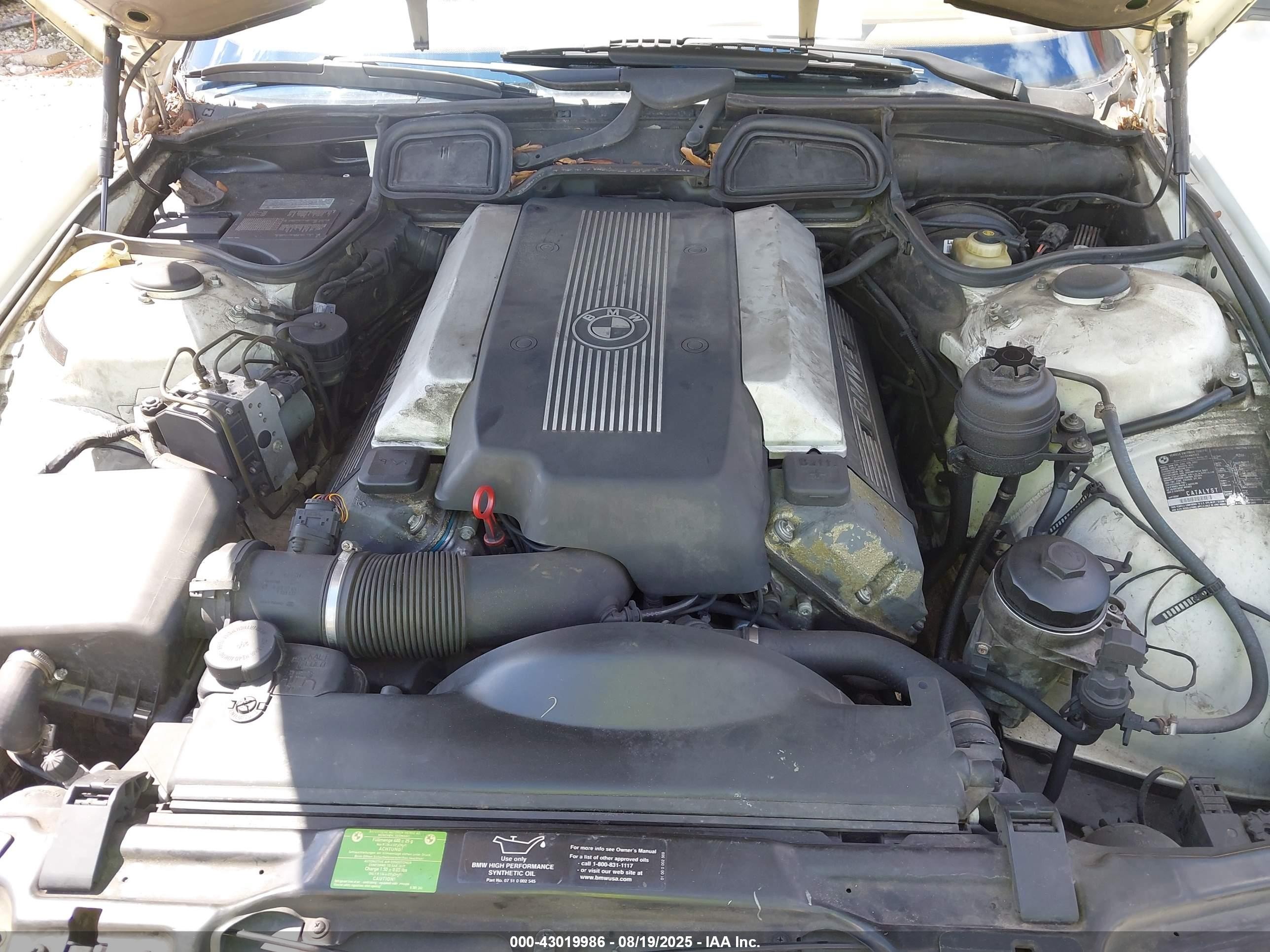 1999 Bmw 740il   Белый vin: WBAGH833XXDP05190