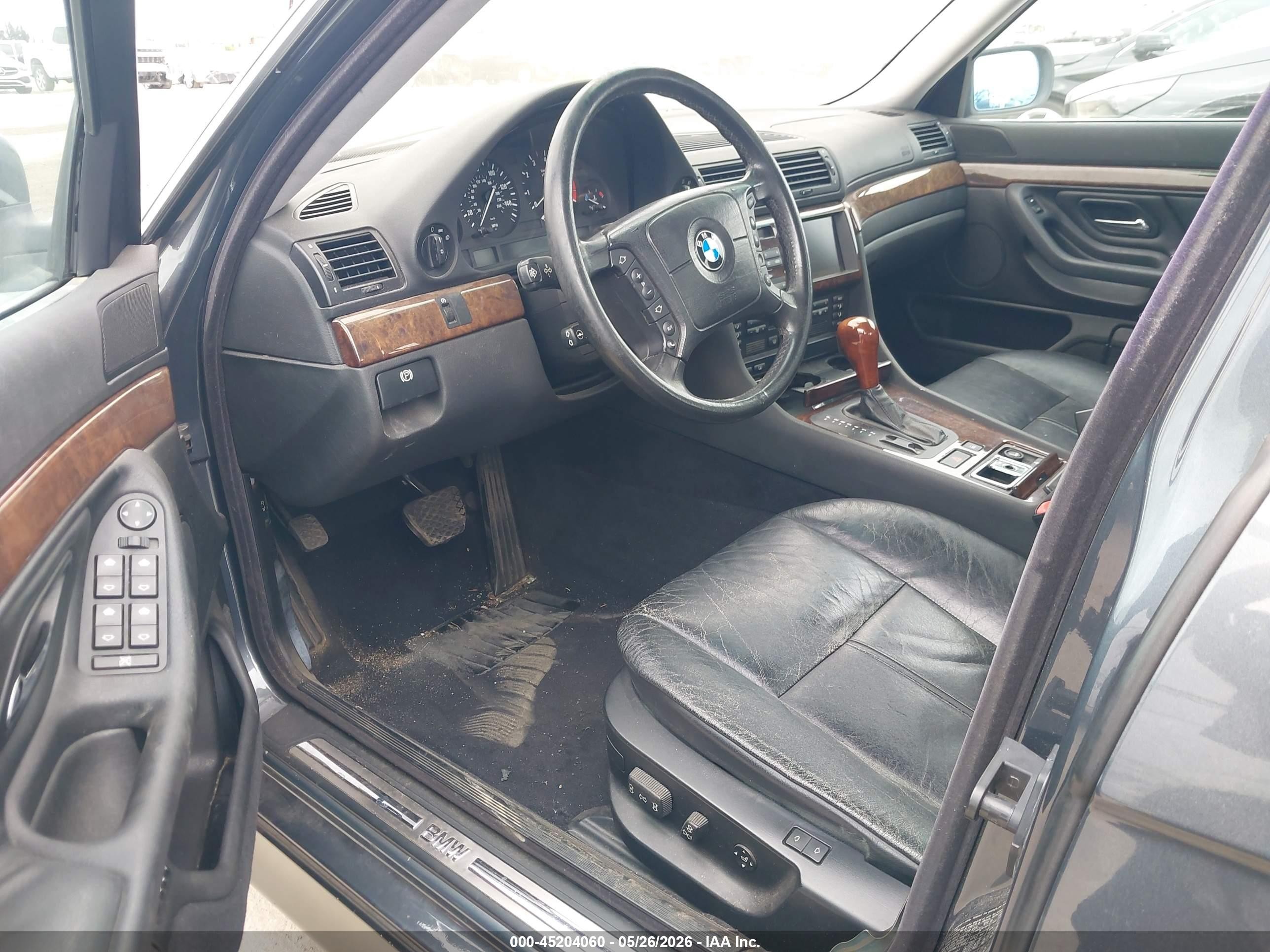 2000 Bmw 740il   Gray vin: WBAGH8340YDP08450