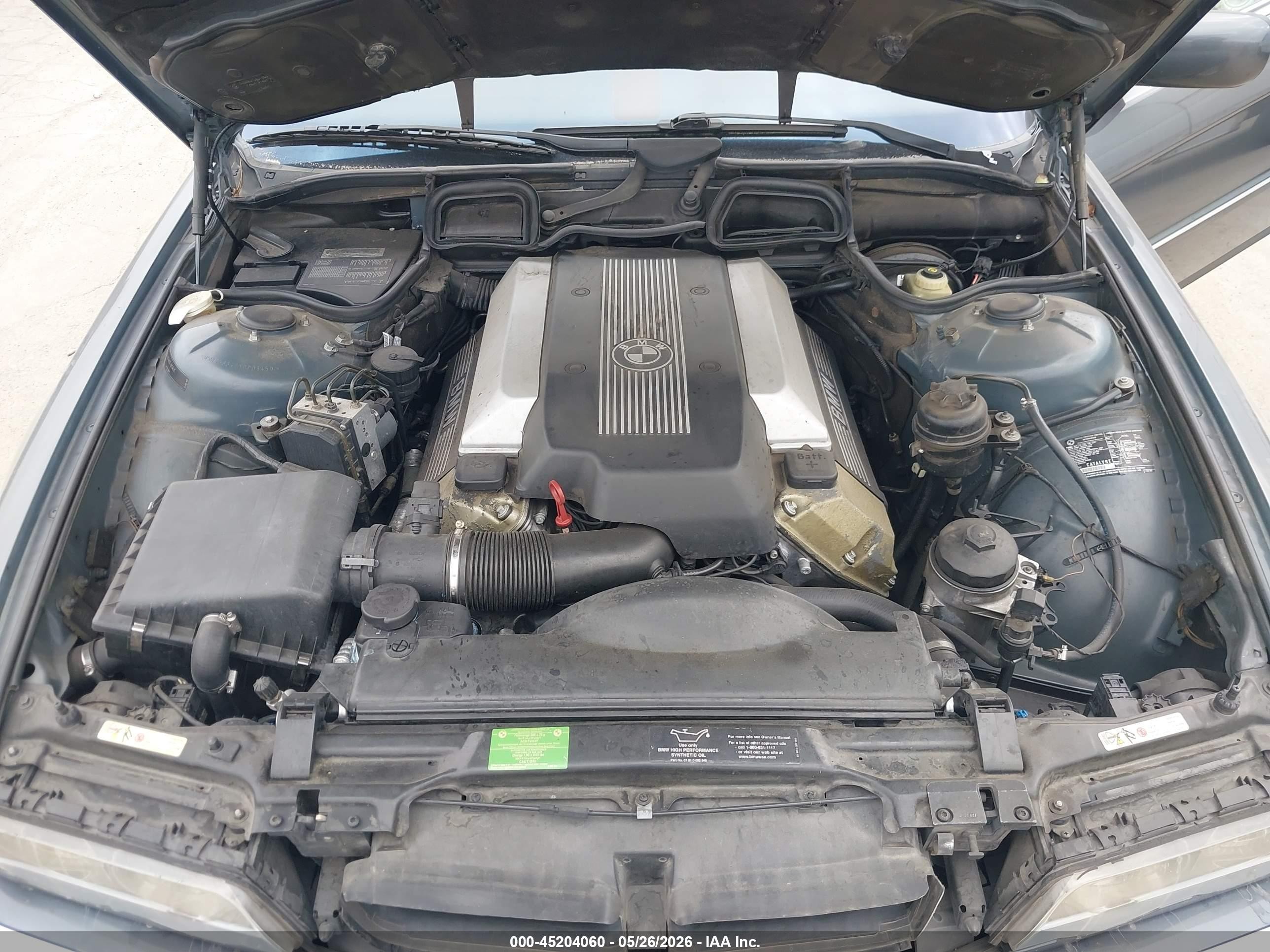 2000 Bmw 740il   Gray vin: WBAGH8340YDP08450