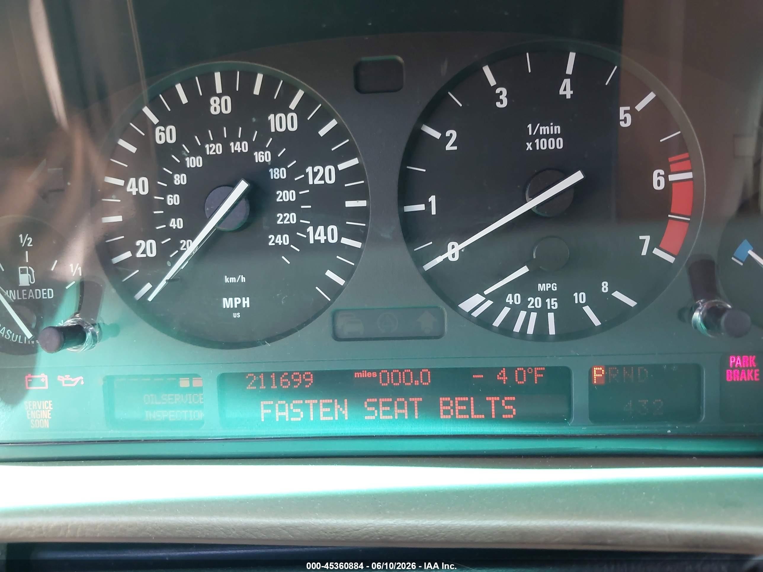 2000 Bmw 740il   Black vin: WBAGH8340YDP14197