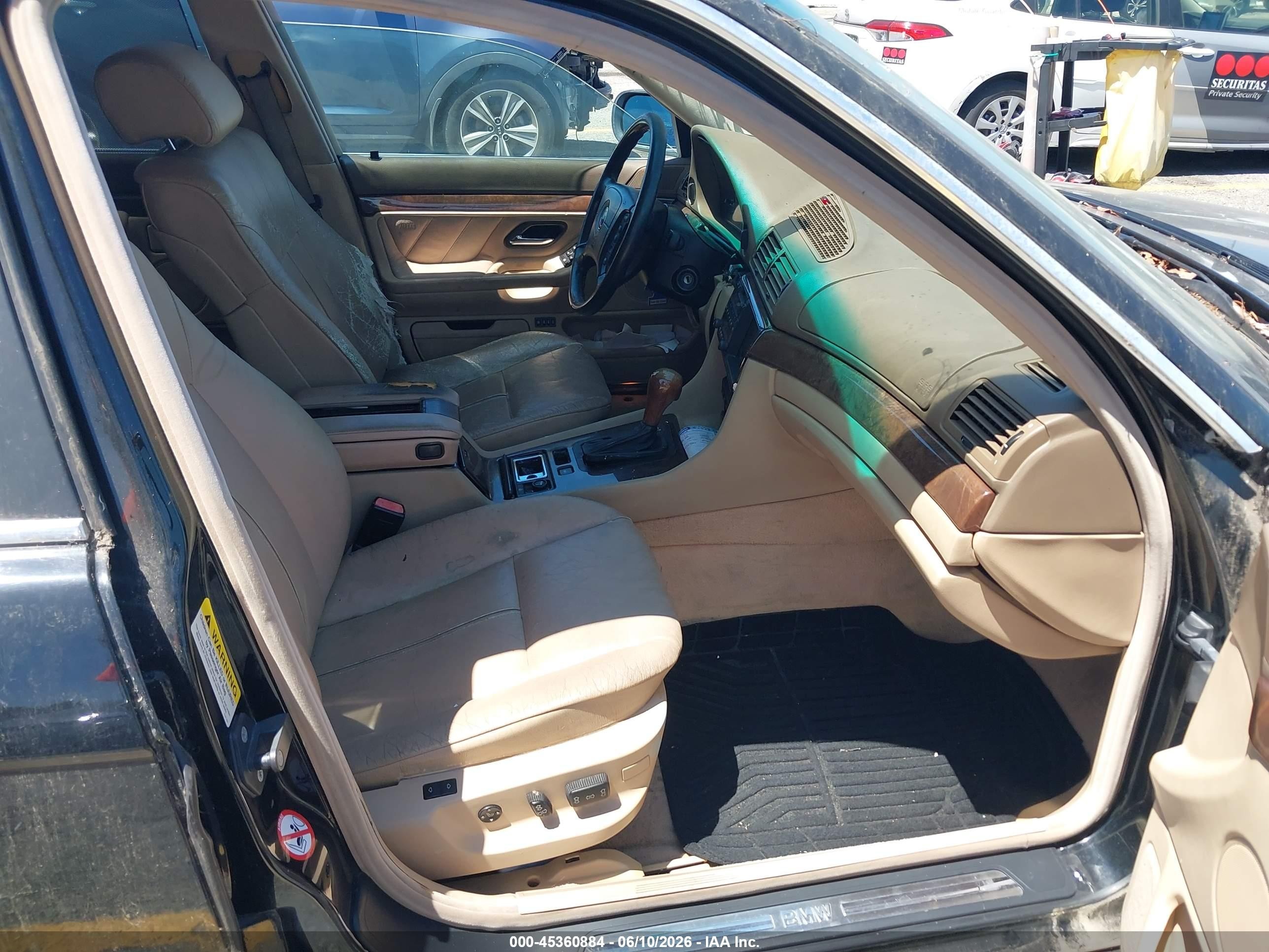 2000 Bmw 740il   Black vin: WBAGH8340YDP14197