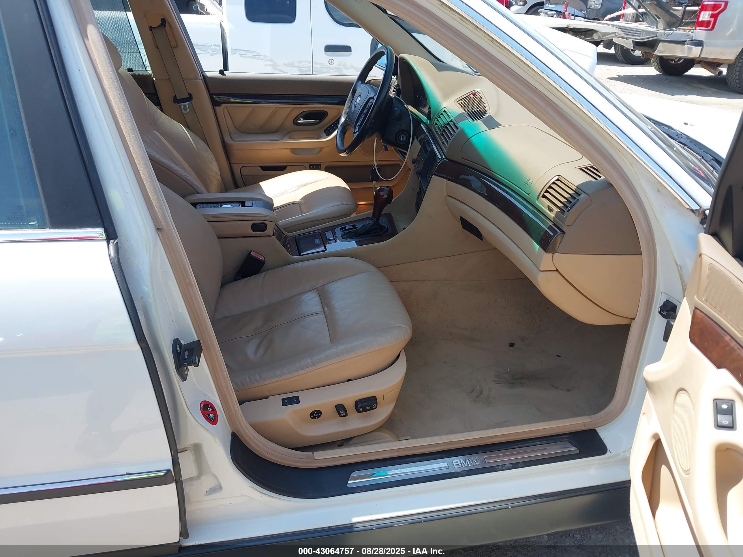 2000 Bmw 740 Il White vin: WBAGH8341YDP07890