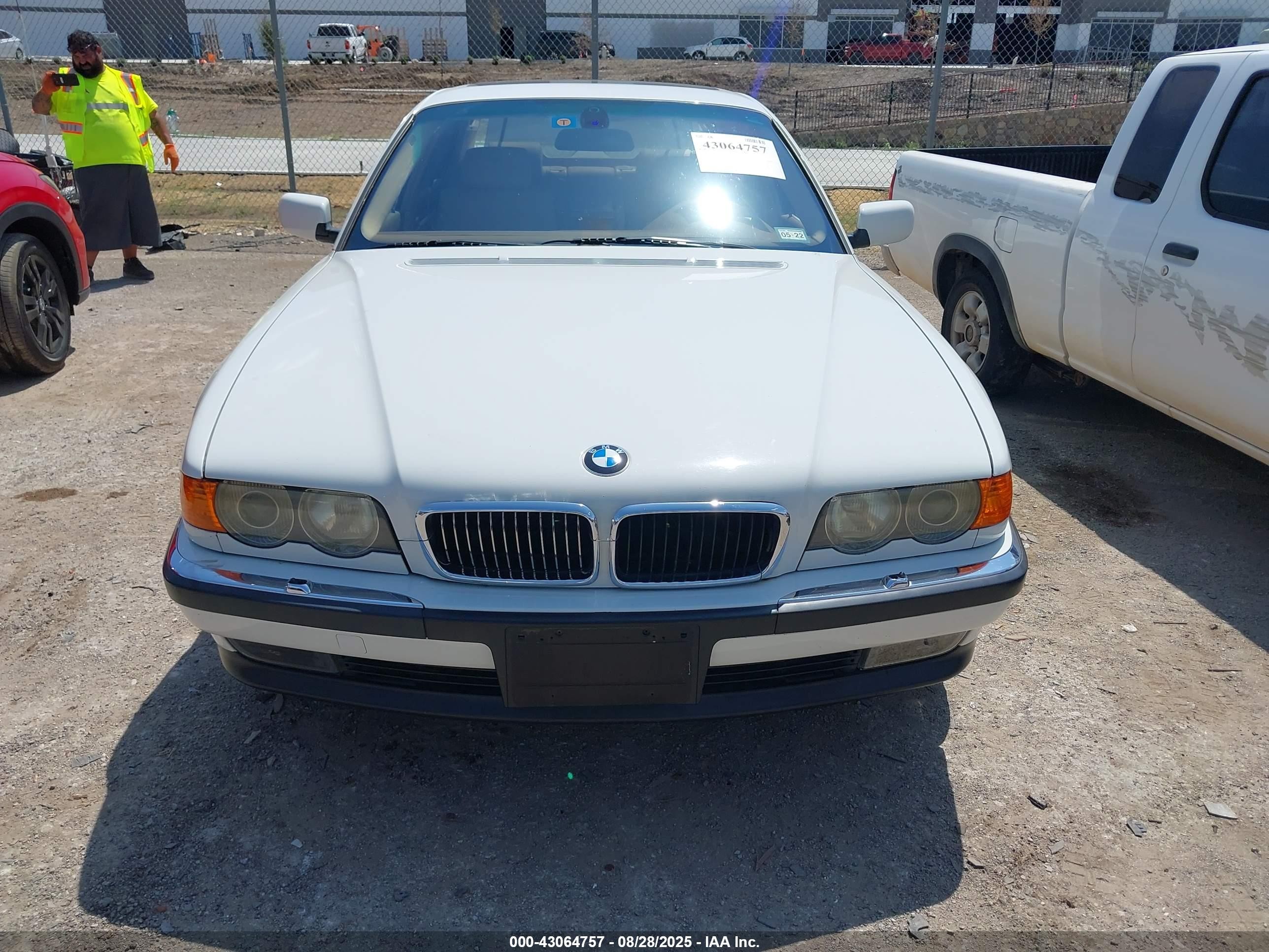 2000 Bmw 740 Il White vin: WBAGH8341YDP07890