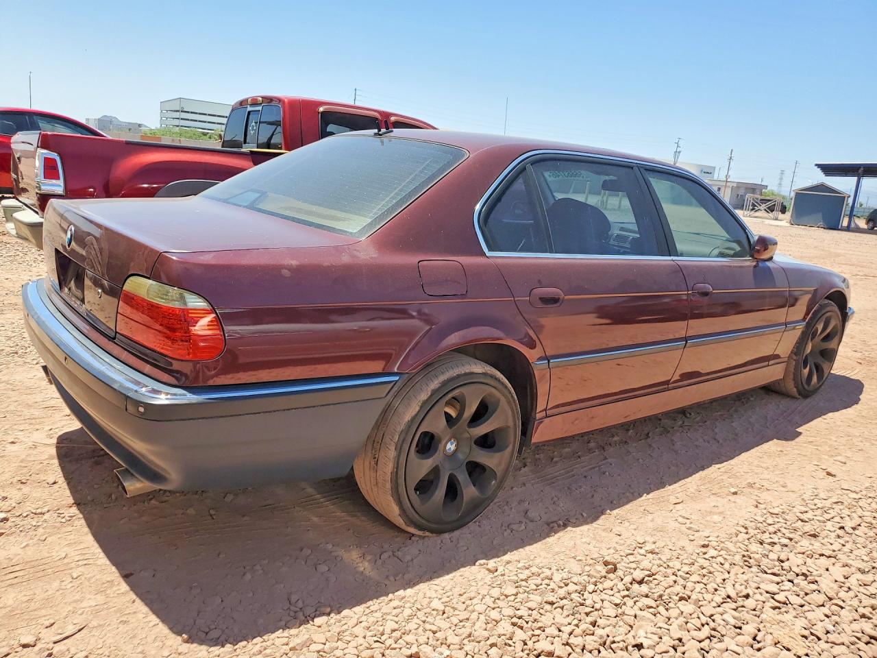 2001 Bmw 740 Il Maroon vin: WBAGH83421DP19651