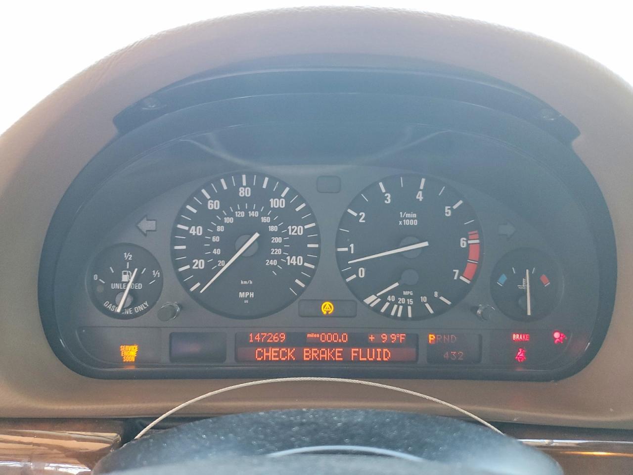 2001 Bmw 740 Il Maroon vin: WBAGH83421DP19651