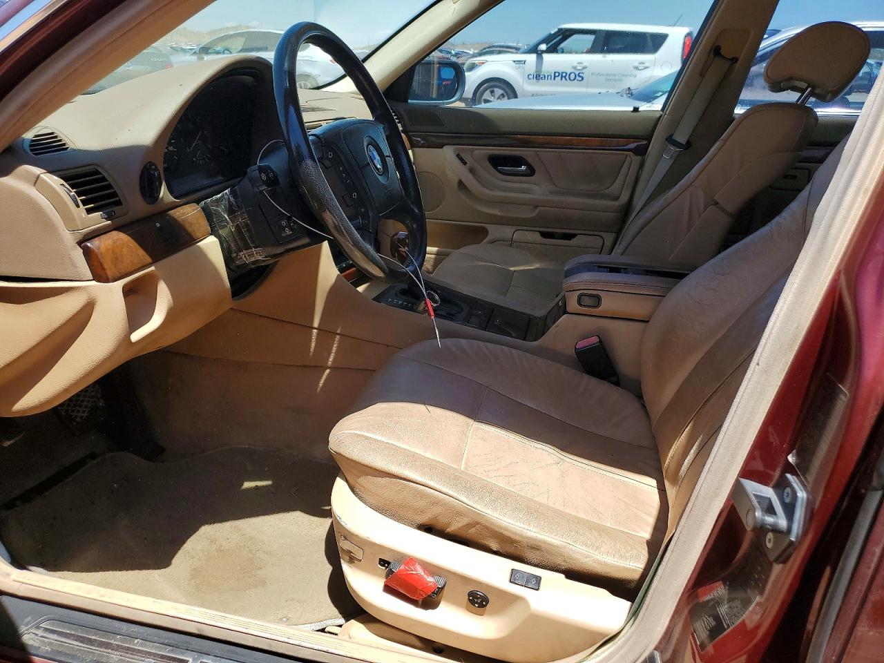 2001 Bmw 740 Il Maroon vin: WBAGH83421DP19651