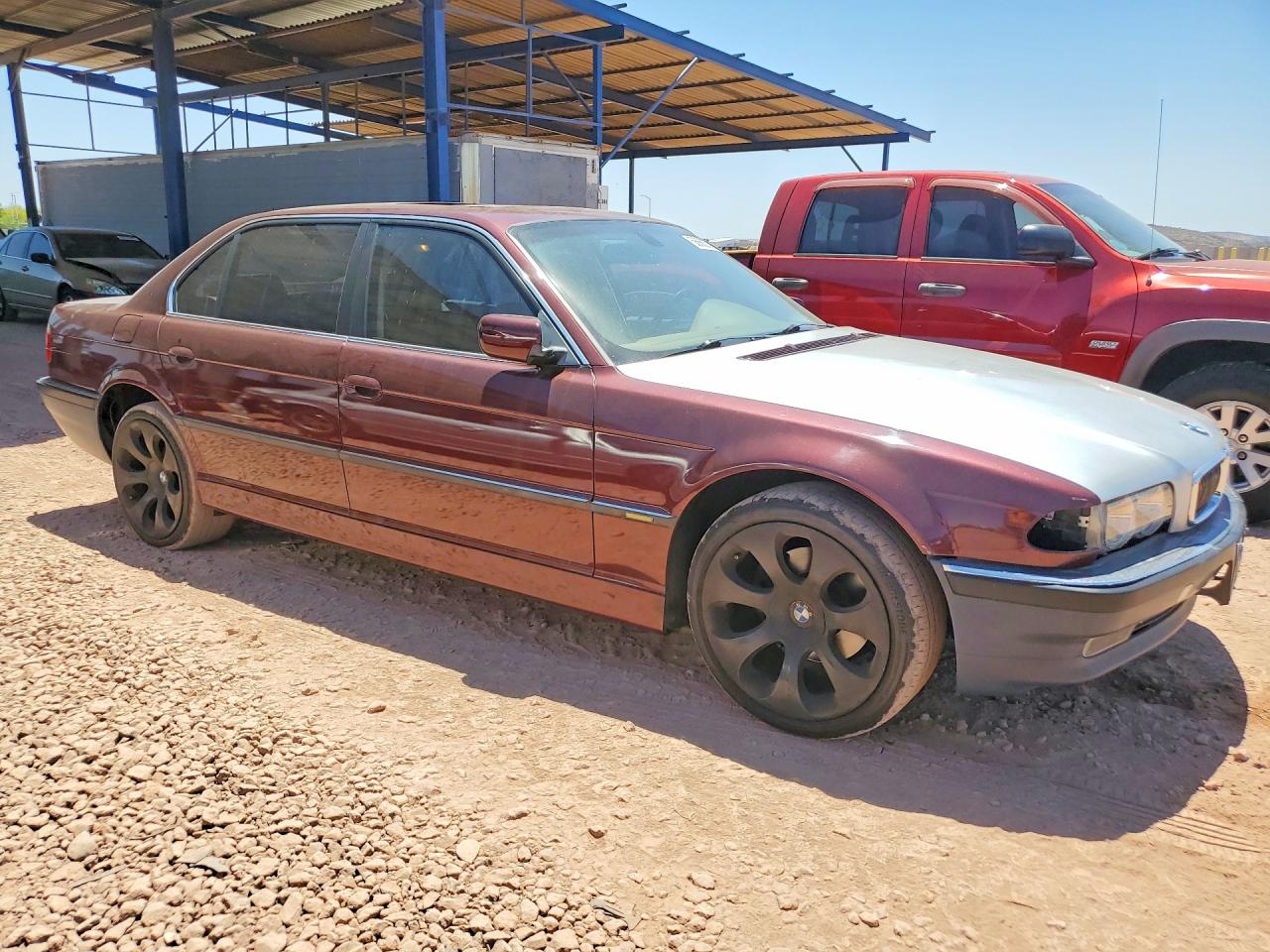 2001 Bmw 740 Il Maroon vin: WBAGH83421DP19651