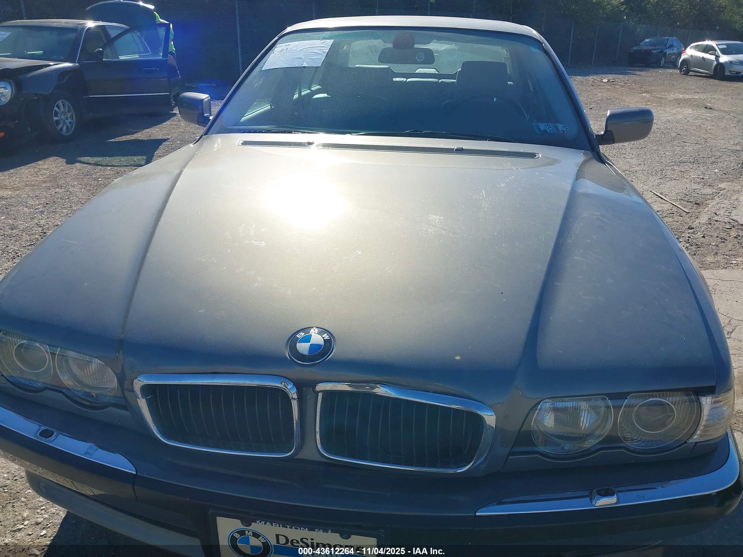 2001 Bmw 740il   Бирюзовый vin: WBAGH83421DP22372
