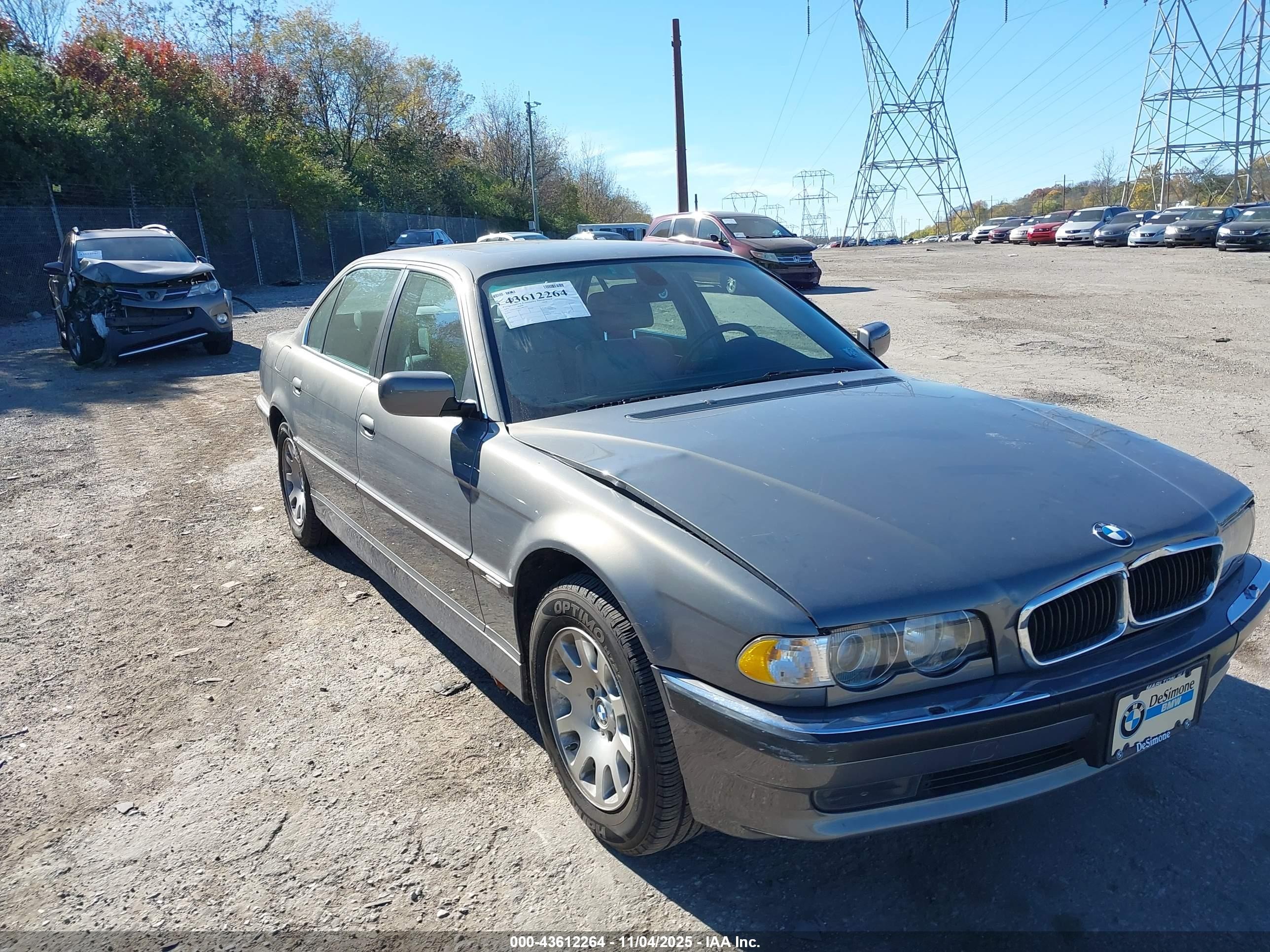 2001 Bmw 740il   Teal vin: WBAGH83421DP22372