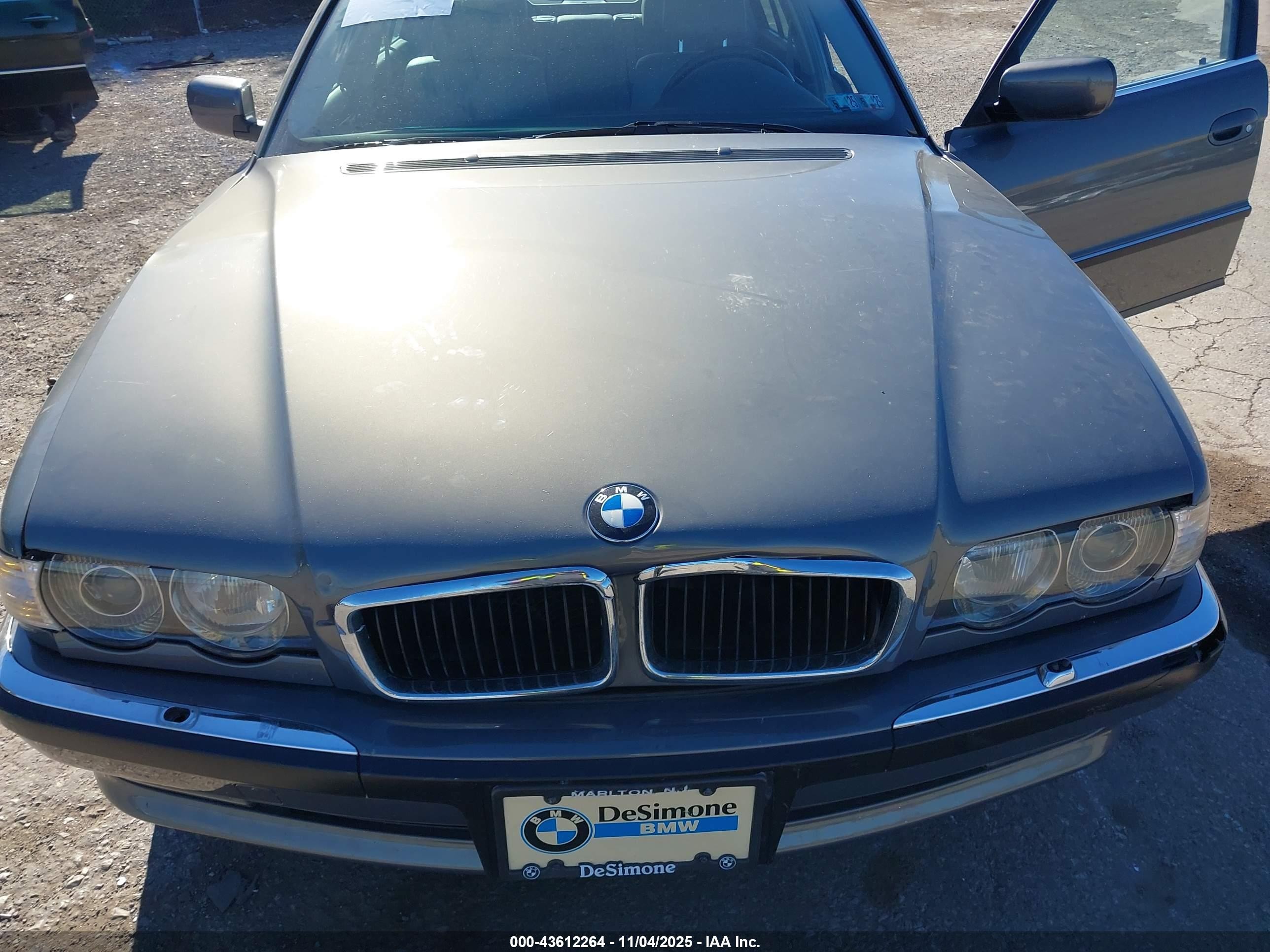 2001 Bmw 740il   Бирюзовый vin: WBAGH83421DP22372