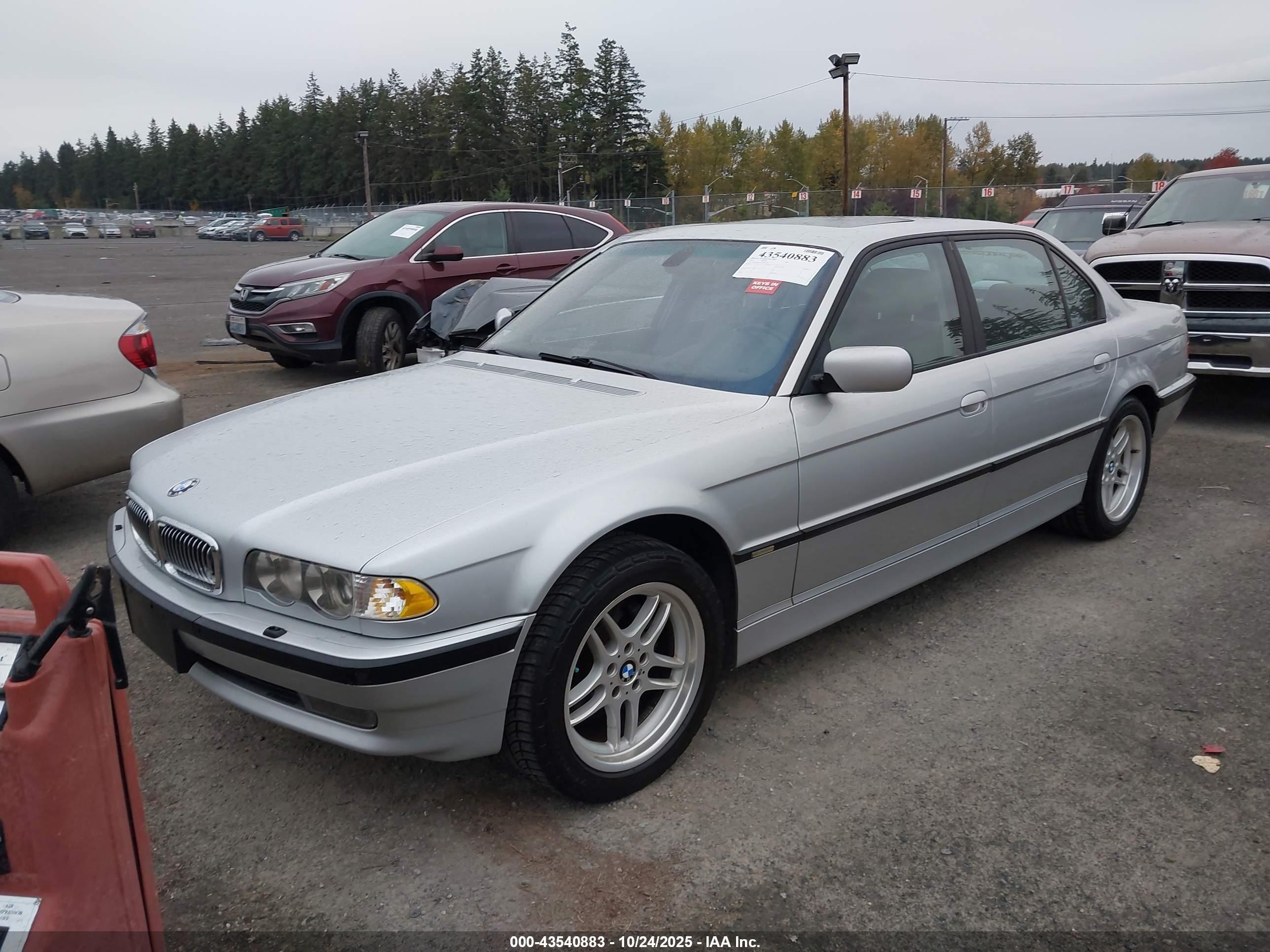 2001 Bmw 740il   Gray vin: WBAGH83421DP24736