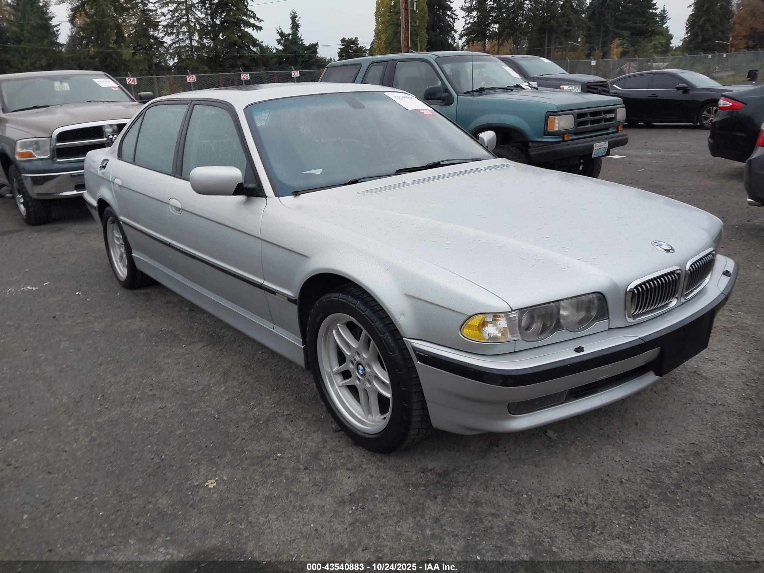 2001 Bmw 740il   Gray vin: WBAGH83421DP24736