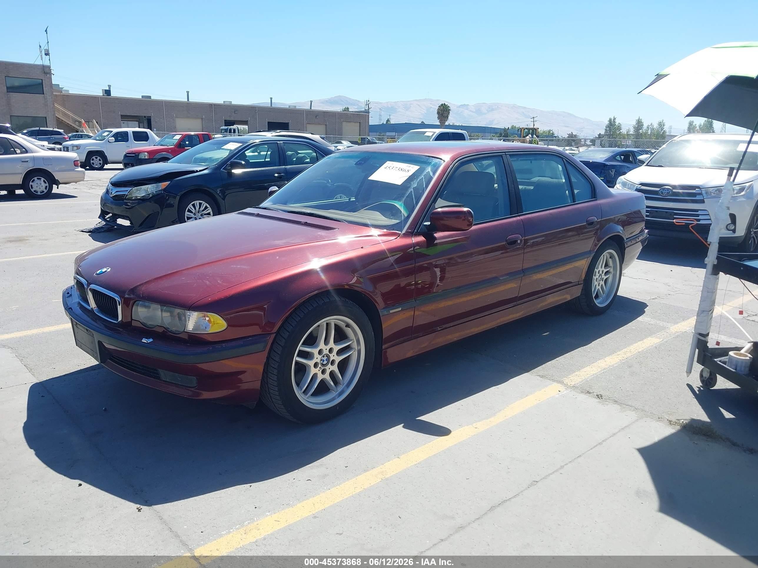 2001 Bmw 740il   Red vin: WBAGH83441DP21546