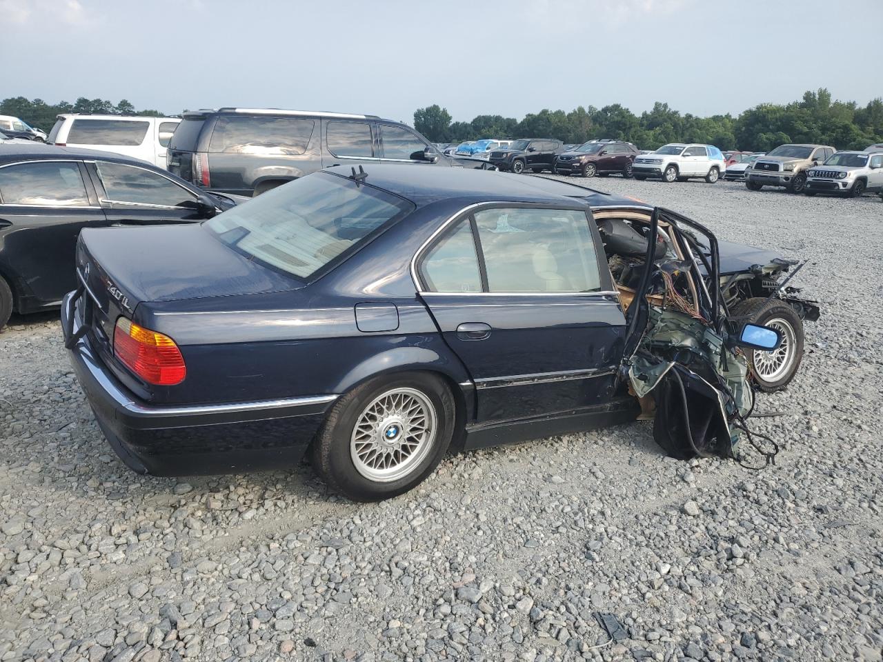 2000 Bmw 740 Il Blue vin: WBAGH8344YDP11741
