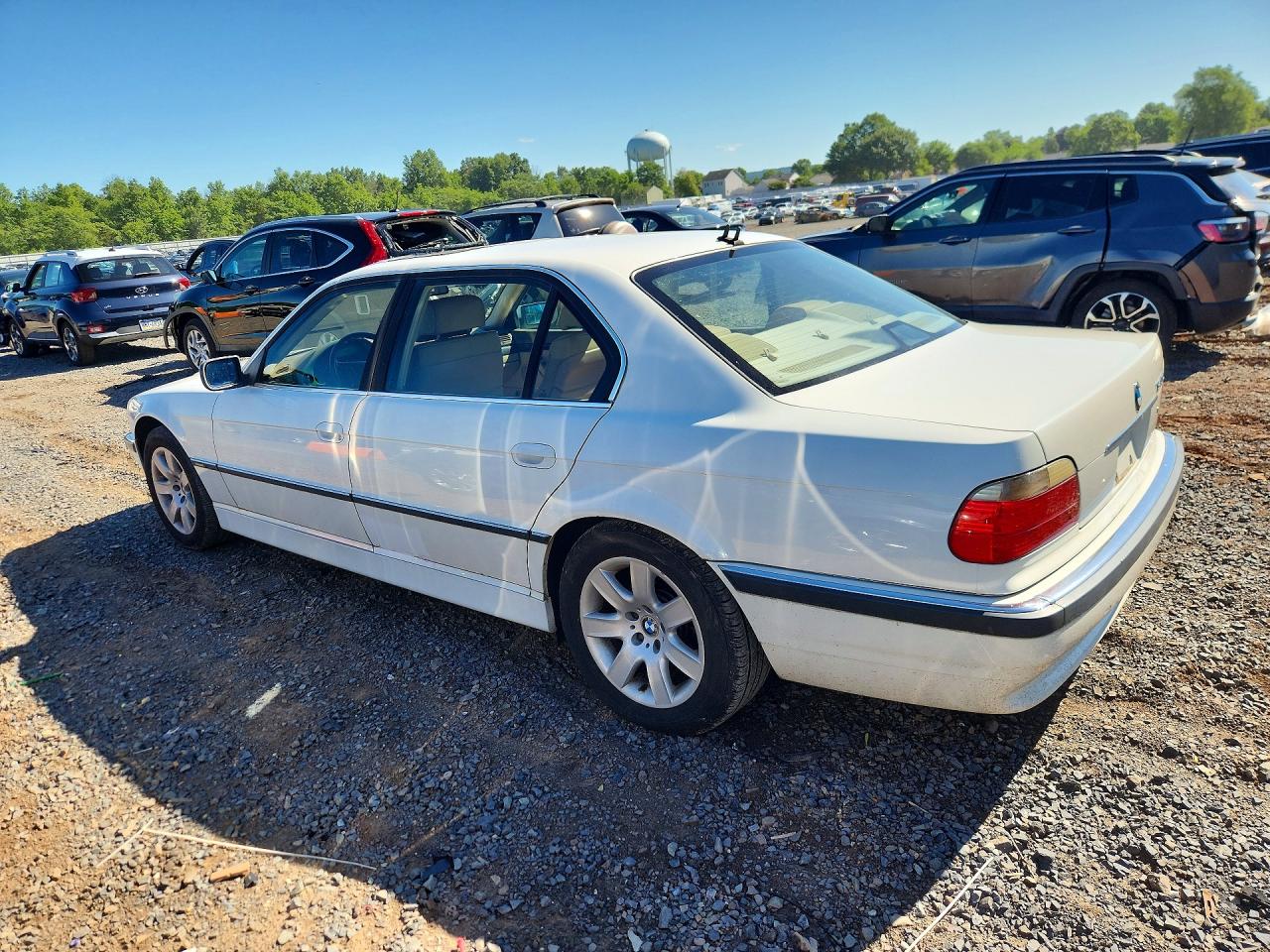 2001 Bmw 740 Il White vin: WBAGH83451DP27940