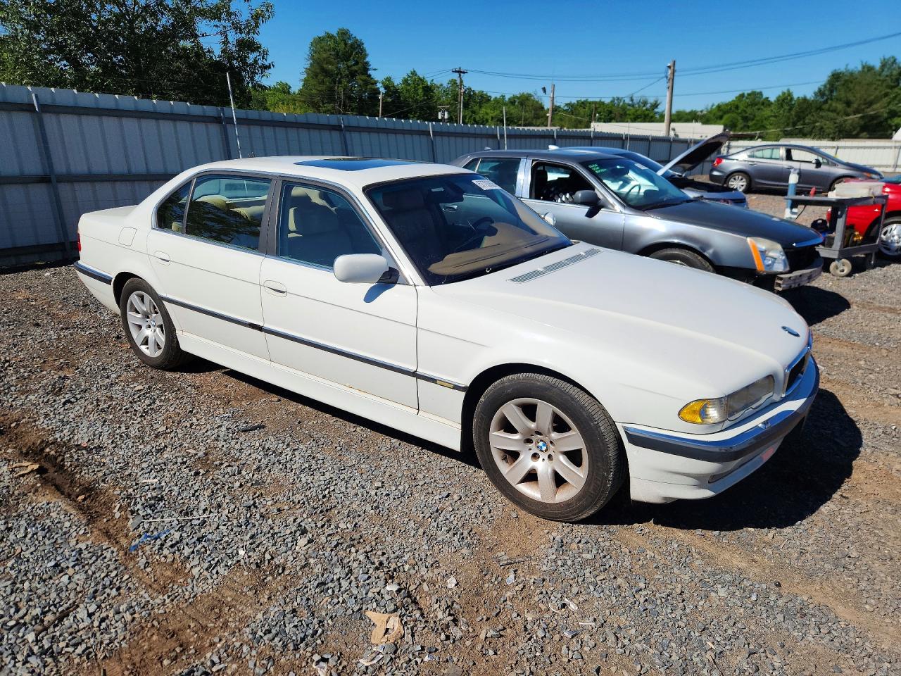 2001 Bmw 740 Il White vin: WBAGH83451DP27940