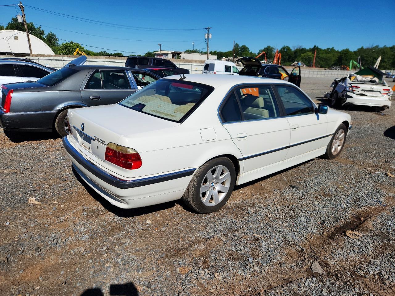 2001 Bmw 740 Il White vin: WBAGH83451DP27940