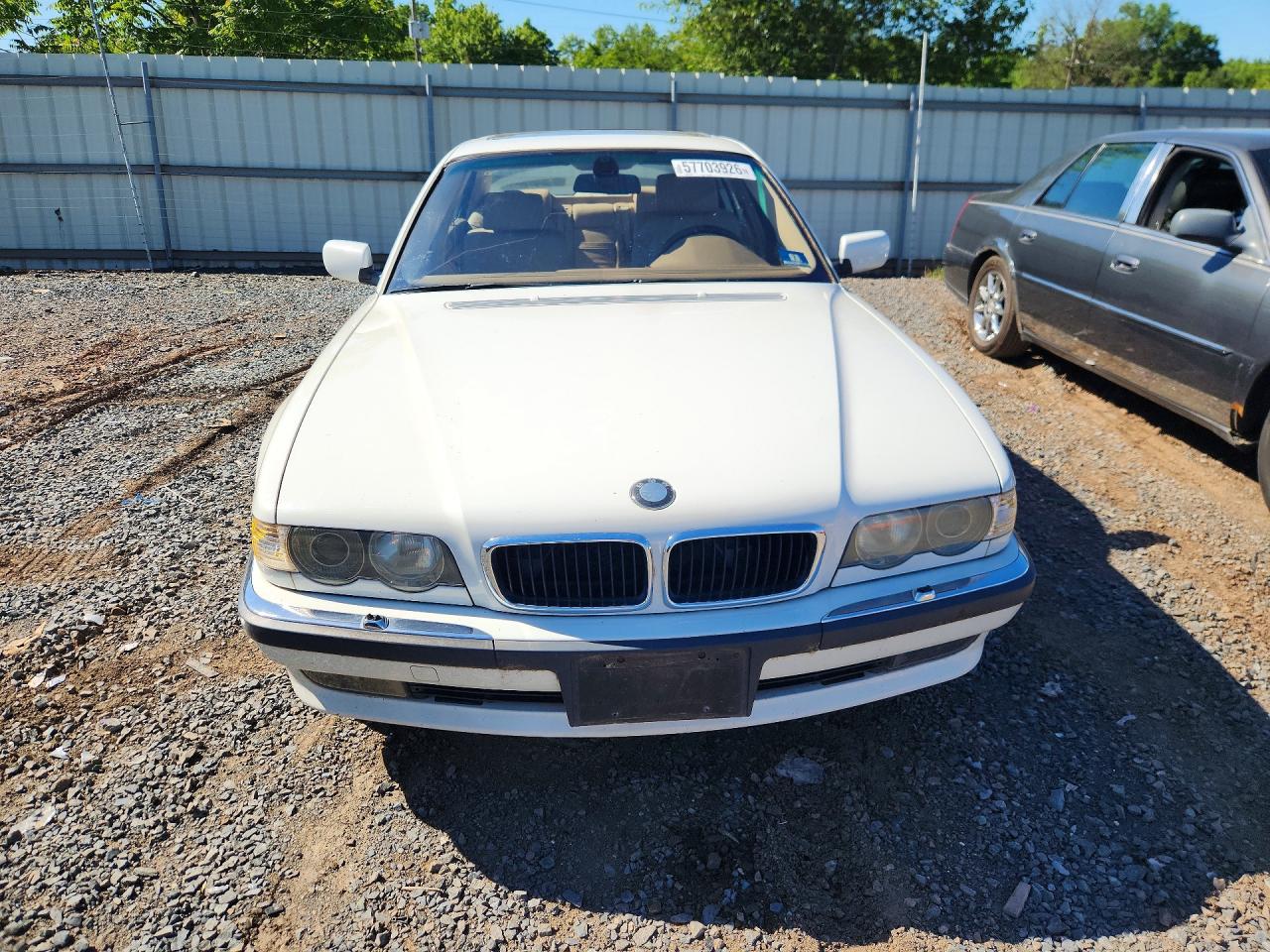 2001 Bmw 740 Il White vin: WBAGH83451DP27940
