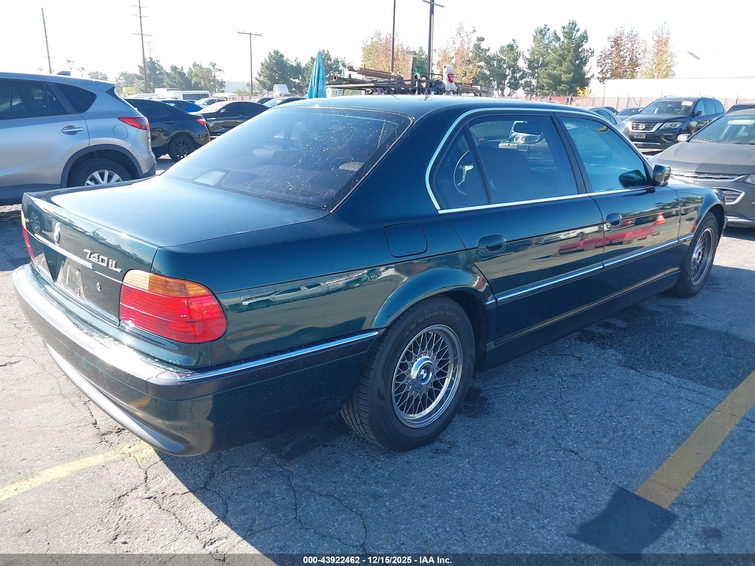 2000 Bmw 740 Il Green vin: WBAGH8345YDP10517