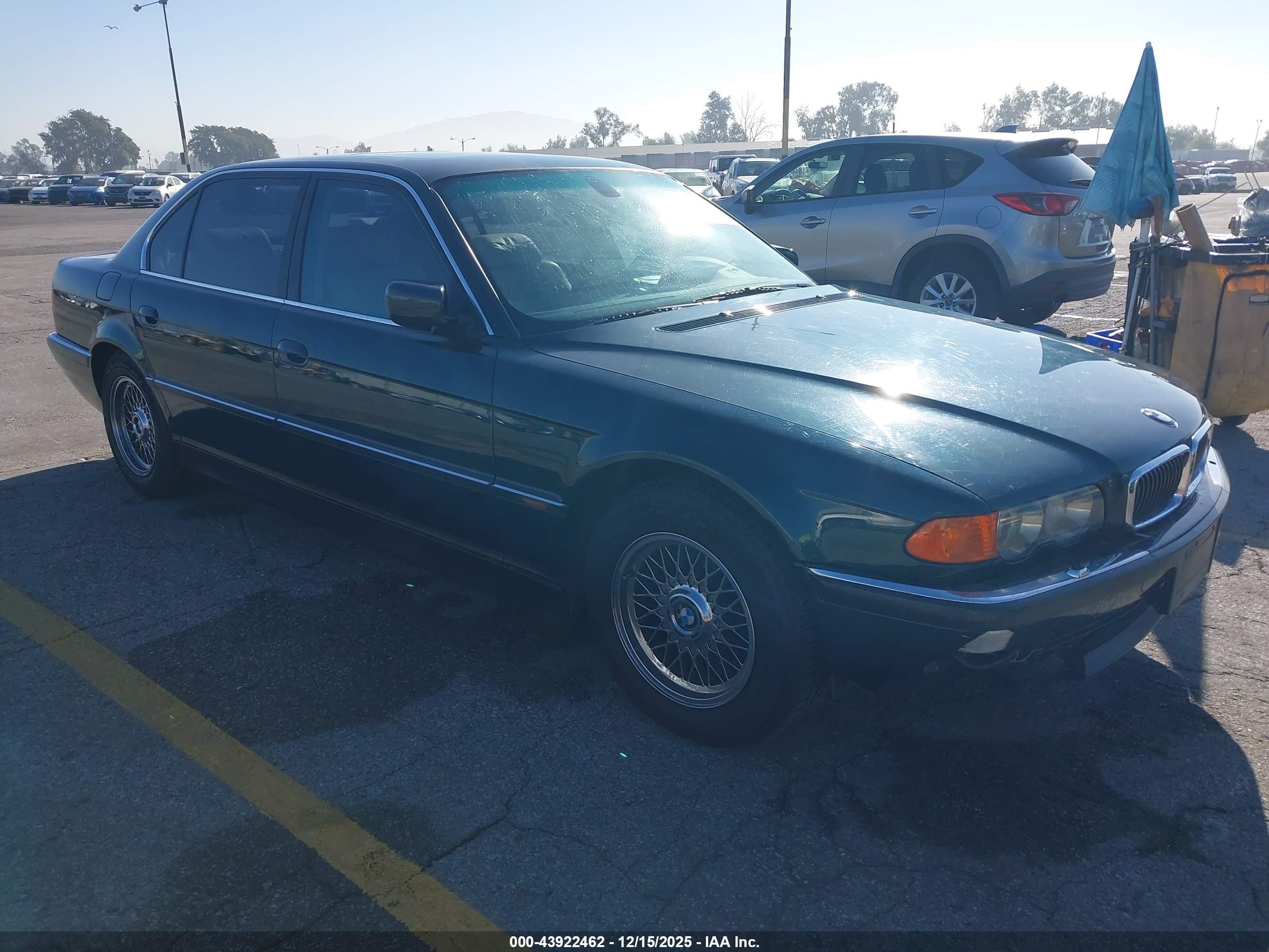 2000 Bmw 740 Il Green vin: WBAGH8345YDP10517