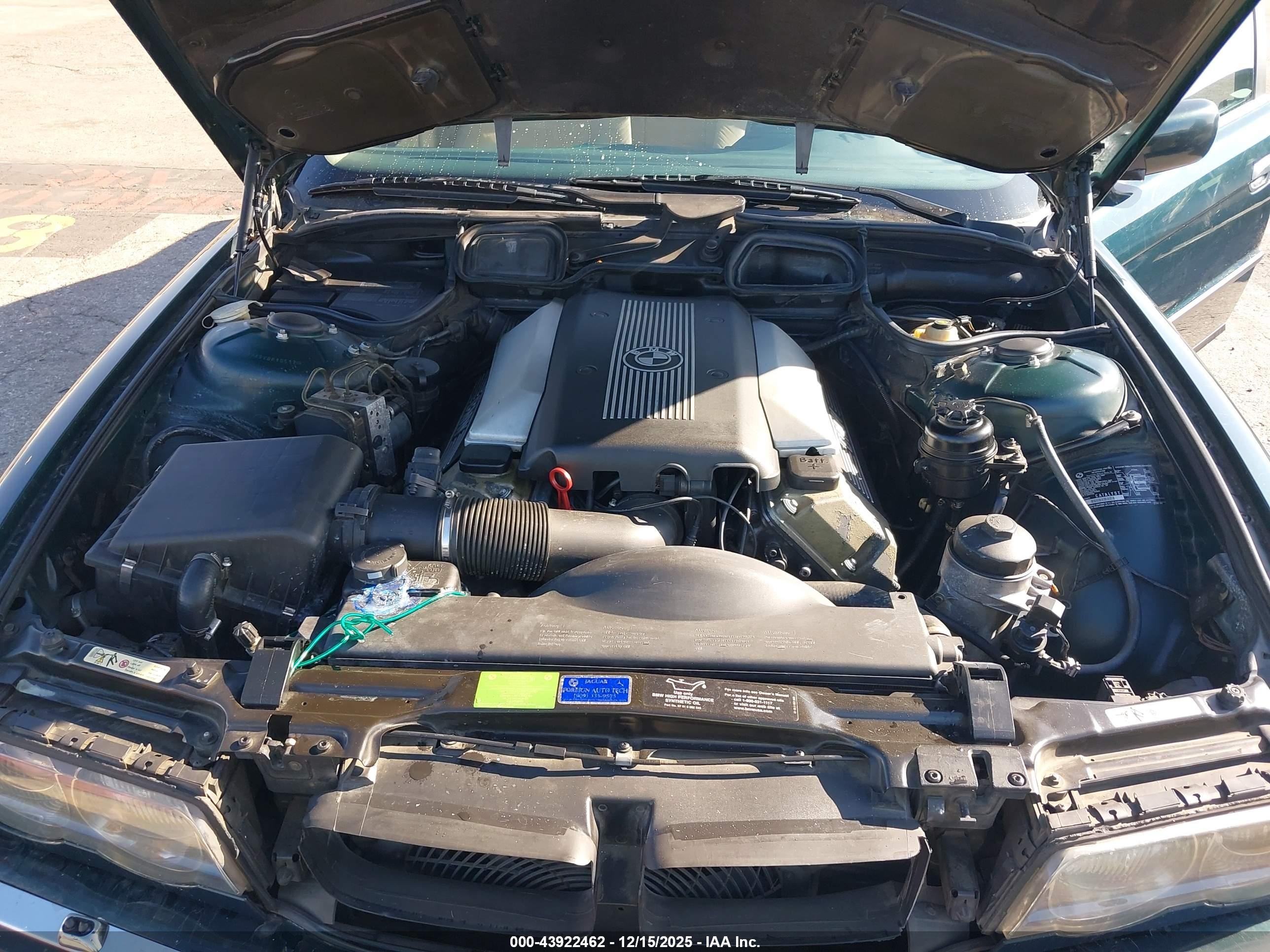 2000 Bmw 740 Il Green vin: WBAGH8345YDP10517
